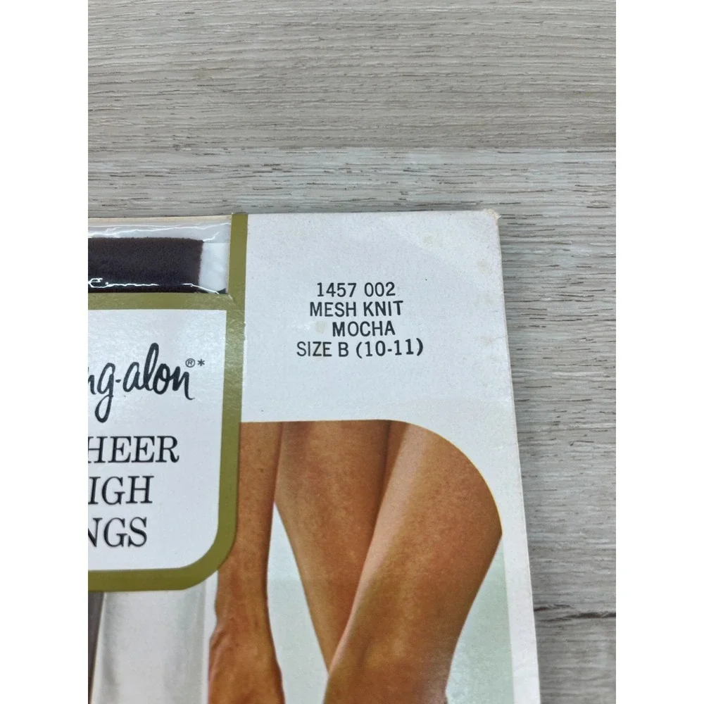 Sears Cling-Alon Ultra Sheer Stockings  Mocha‎ Classic  Size B 10-11